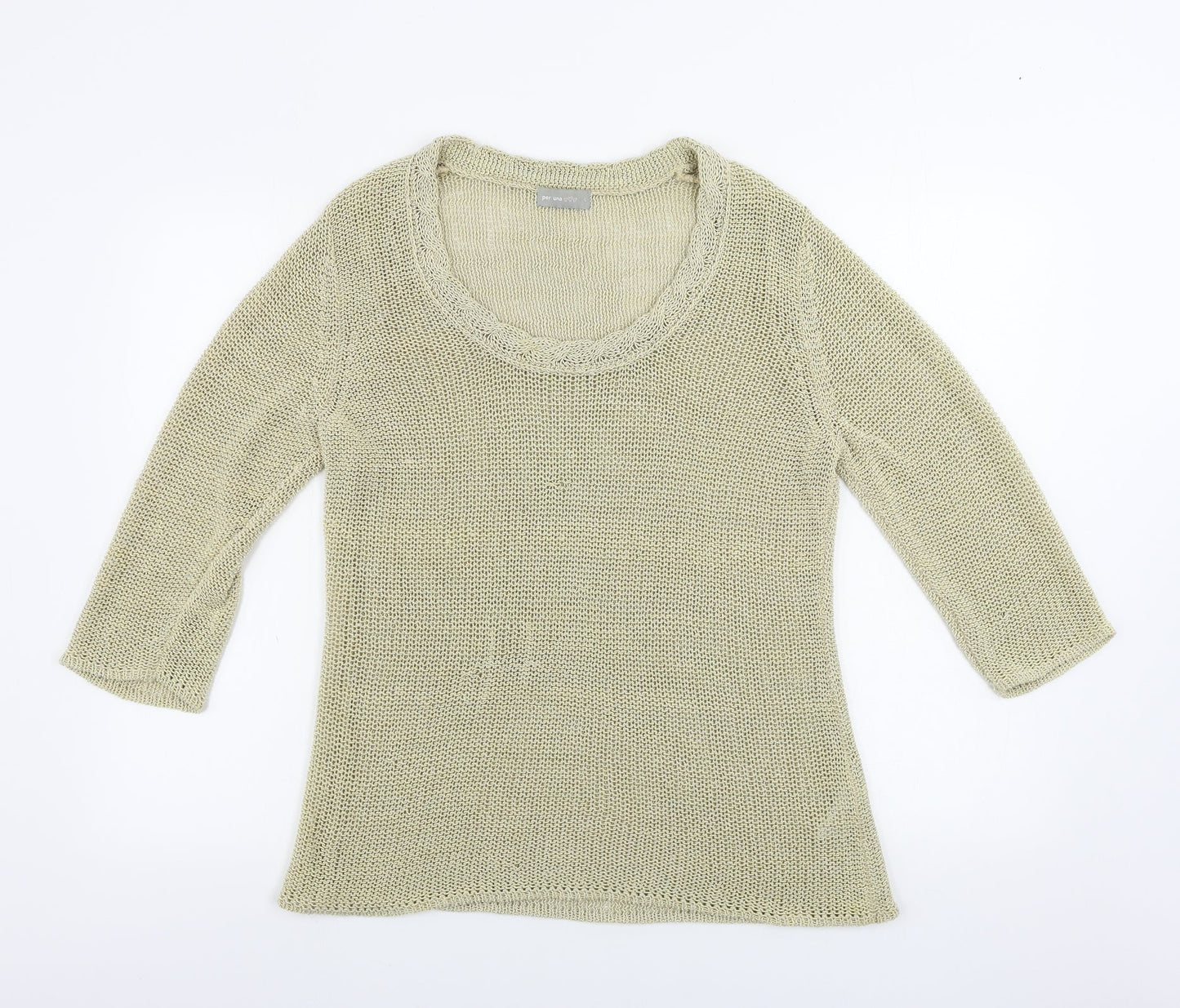 Womens UK Size L Marks and Spencer Beige Pullover Jumper