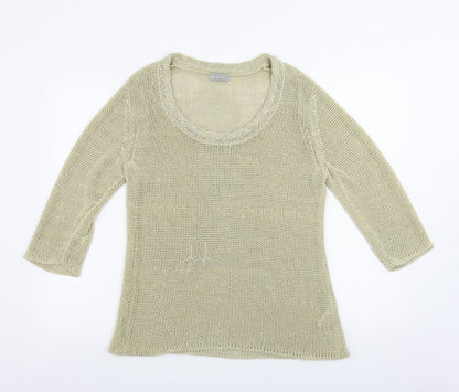 Womens UK Size L Marks and Spencer Beige Pullover Jumper