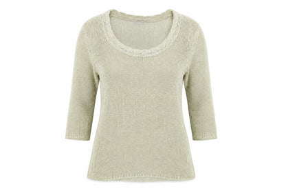 Womens UK Size L Marks and Spencer Beige Pullover Jumper