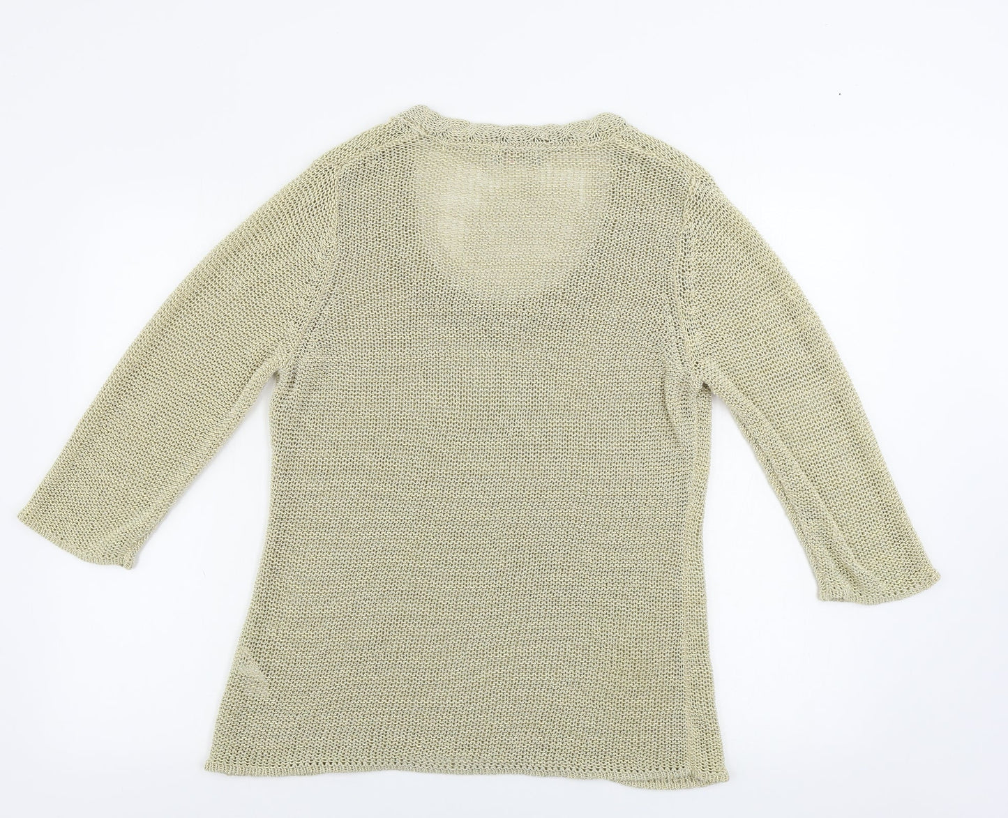 Womens UK Size L Marks and Spencer Beige Pullover Jumper