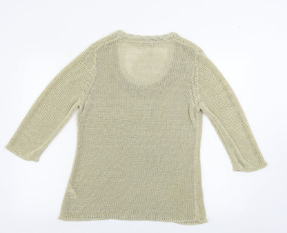 Womens UK Size L Marks and Spencer Beige Pullover Jumper