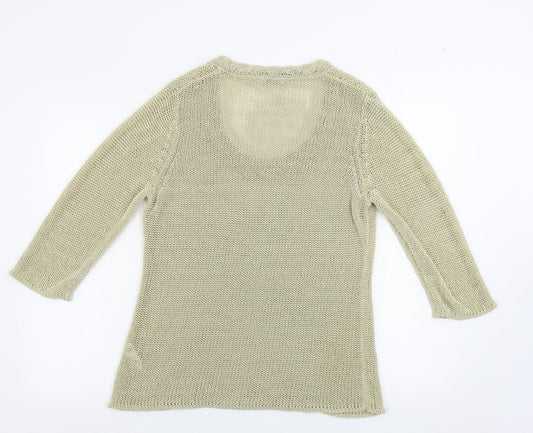 Womens UK Size L Marks and Spencer Beige Pullover Jumper