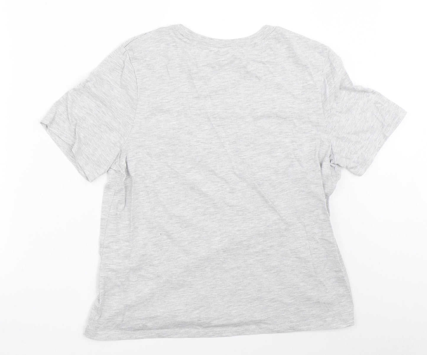 Womens UK Size M H&M Grey Basic T-Shirt