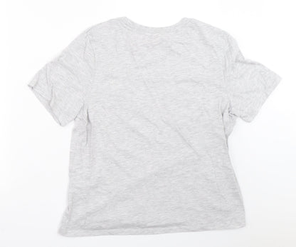 Womens UK Size M H&M Grey Basic T-Shirt