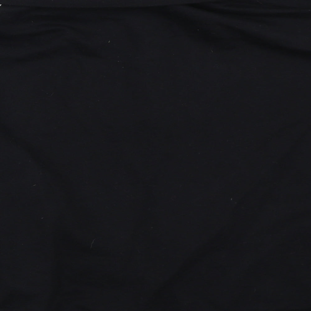 Brand and care label for Select women’s black full zip sweatshirt, size S