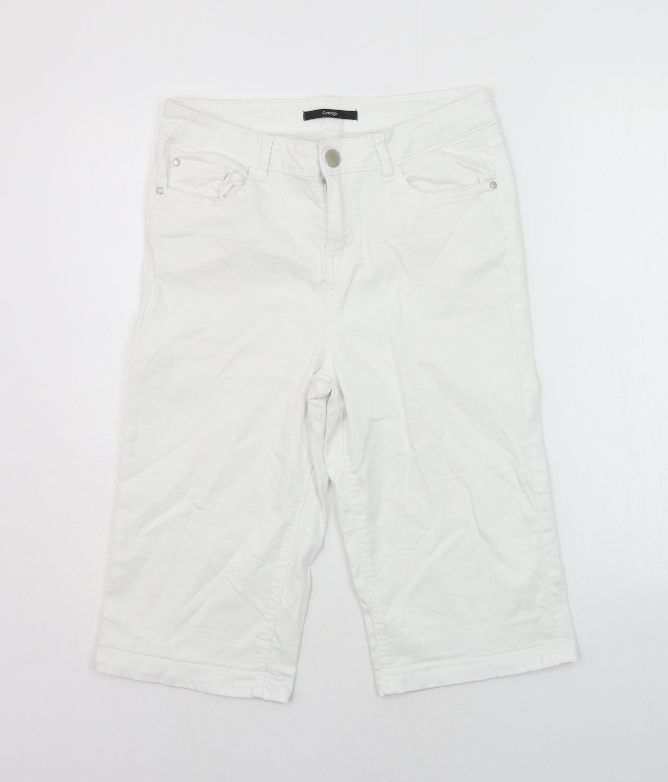 George Womens White   Trousers  Size 12 L24 in