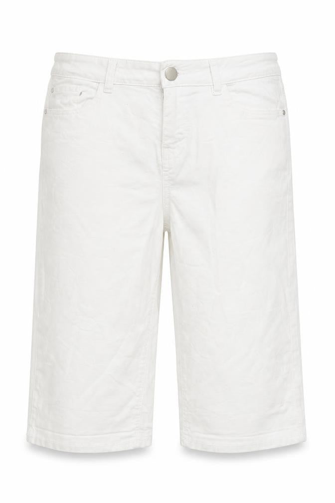 Front view of George women’s white trousers, size UK 12, 24-inch leg
