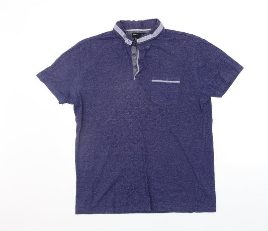 Cedar Wood State Mens Blue    Polo Size M