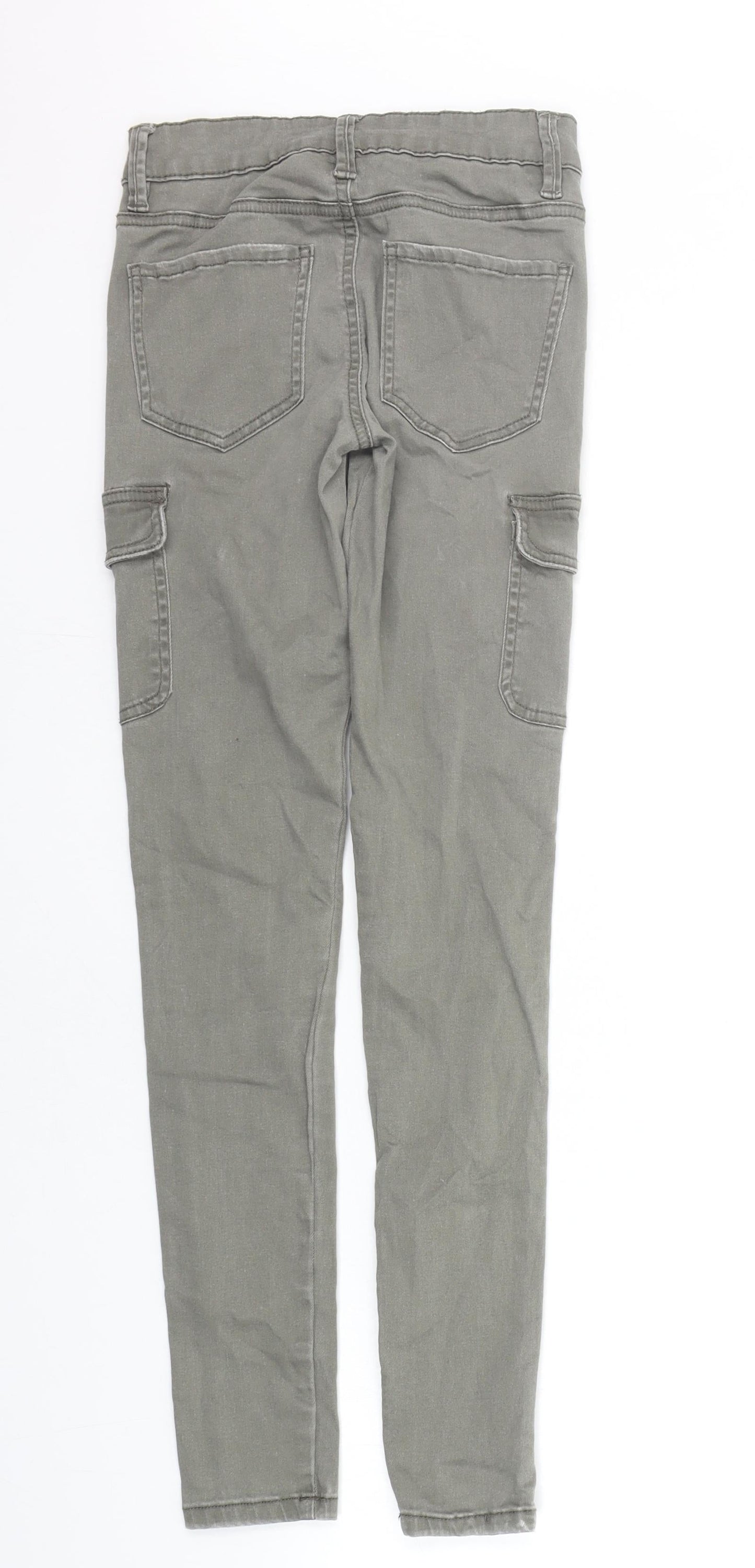 Denim & Co. Womens Green   Chino Trousers Size 6 L27 in