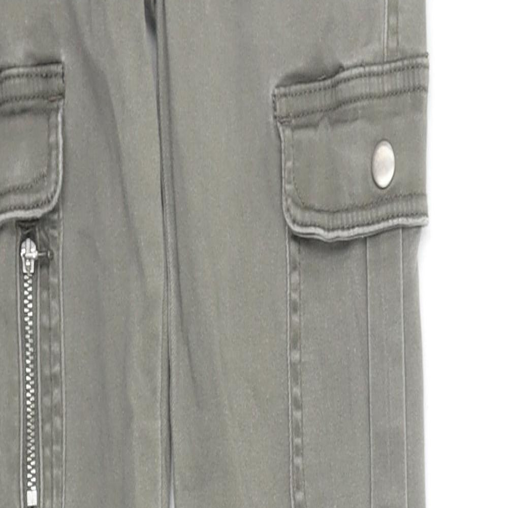 Denim & Co. Womens Green   Chino Trousers Size 6 L27 in