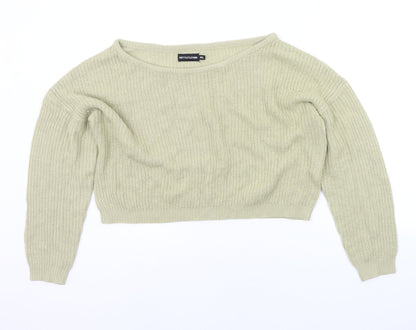 Womens UK Size M PRETTYLITTLETHING Beige Pullover Jumper