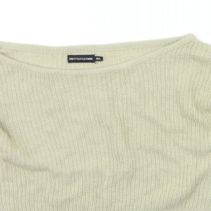Womens UK Size M PRETTYLITTLETHING Beige Pullover Jumper