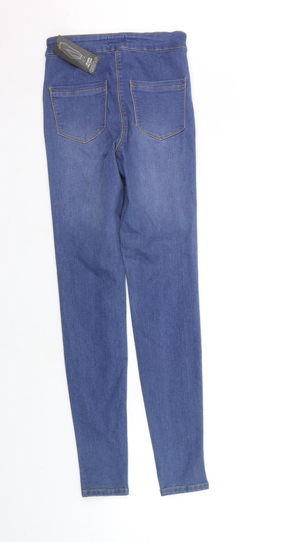 Womens UK Size 8 Papaya Regular Fit Straight Blue Jeans
