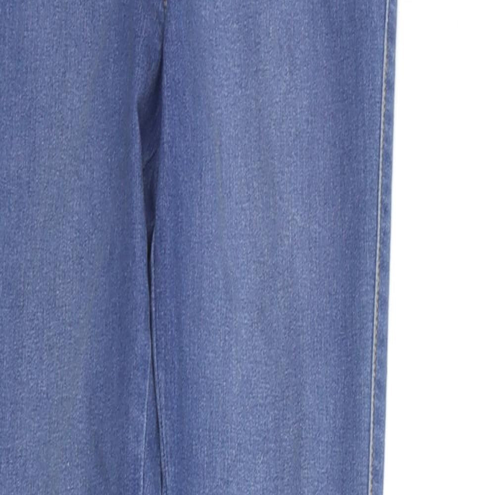 Womens UK Size 8 Papaya Regular Fit Straight Blue Jeans