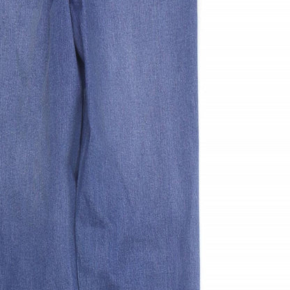 Womens UK Size 8 Papaya Regular Fit Straight Blue Jeans