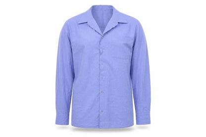 Mens UK Size L River Island Blue  Button-Up Long Sleeve Casual Shirt