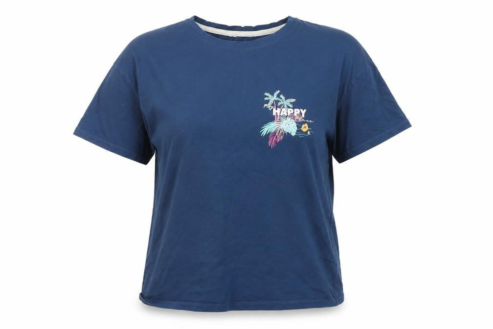 Womens UK Size 12 Marks and Spencer Blue Basic T-Shirt