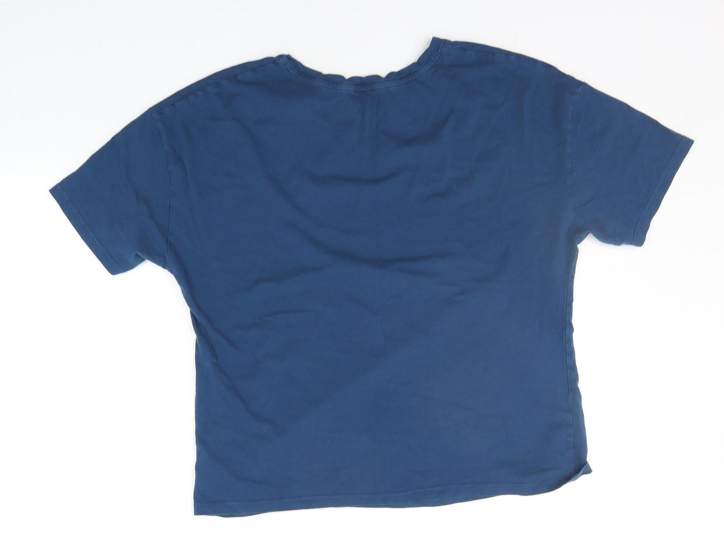 Womens UK Size 12 Marks and Spencer Blue Basic T-Shirt