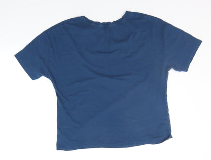 Womens UK Size 12 Marks and Spencer Blue Basic T-Shirt