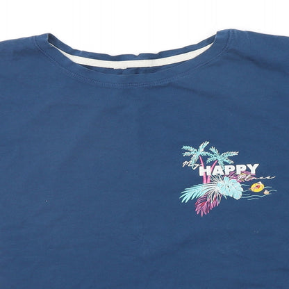 Womens UK Size 12 Marks and Spencer Blue Basic T-Shirt