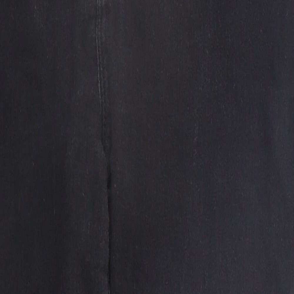 Womens UK Size 8 D. Jeans Regular Fit Straight Black Jeans