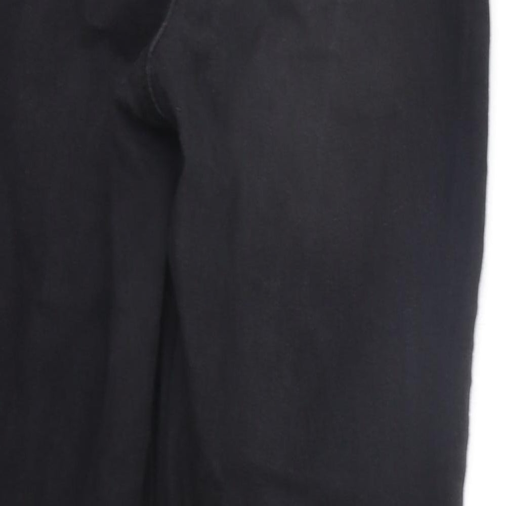 Womens UK Size 8 D. Jeans Regular Fit Straight Black Jeans