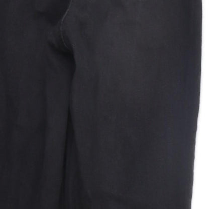 Womens UK Size 8 D. Jeans Regular Fit Straight Black Jeans