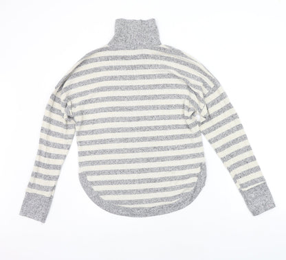 Additional front view of JETON women’s beige striped jumper, size S