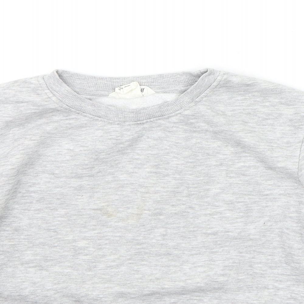 H&M Girls Grey   Pullover Jumper Size 5-6 Years