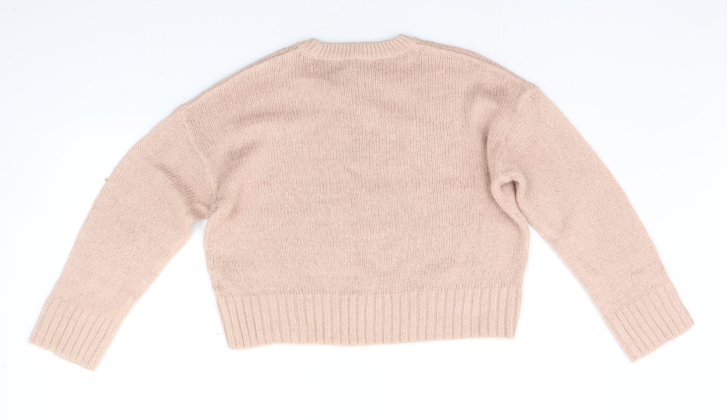 Womens UK Size S New Look Beige Pullover Jumper