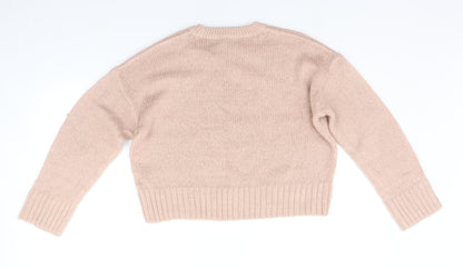 Womens UK Size S New Look Beige Pullover Jumper