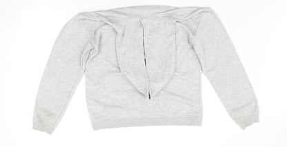 Primark Girls Grey Houndstooth  Henley Hoodie Size 14-15 Years  - UNICORN