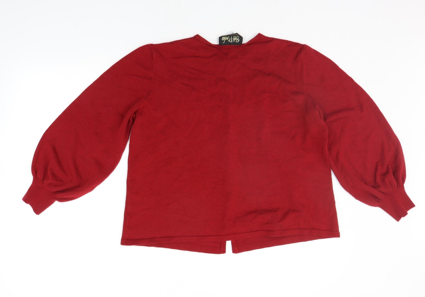 BOB MODERN Womens Red Floral  Cardigan Jumper Size M