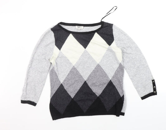 Womens UK Size M county casual Grey Pullover Jumper