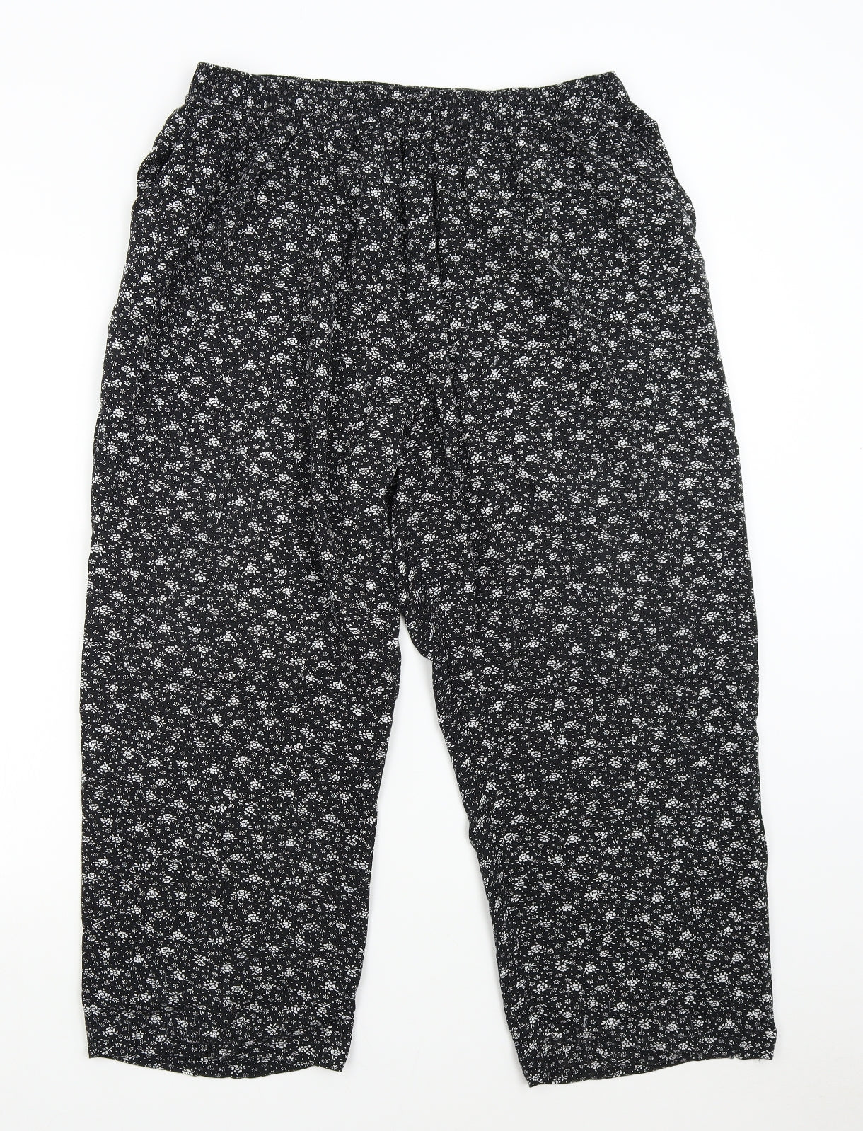 Womens UK Size XL Emma Collection Regular Fit  Black Trousers