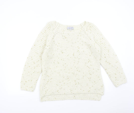 Womens UK Size 16 M&S Beige Pullover Jumper