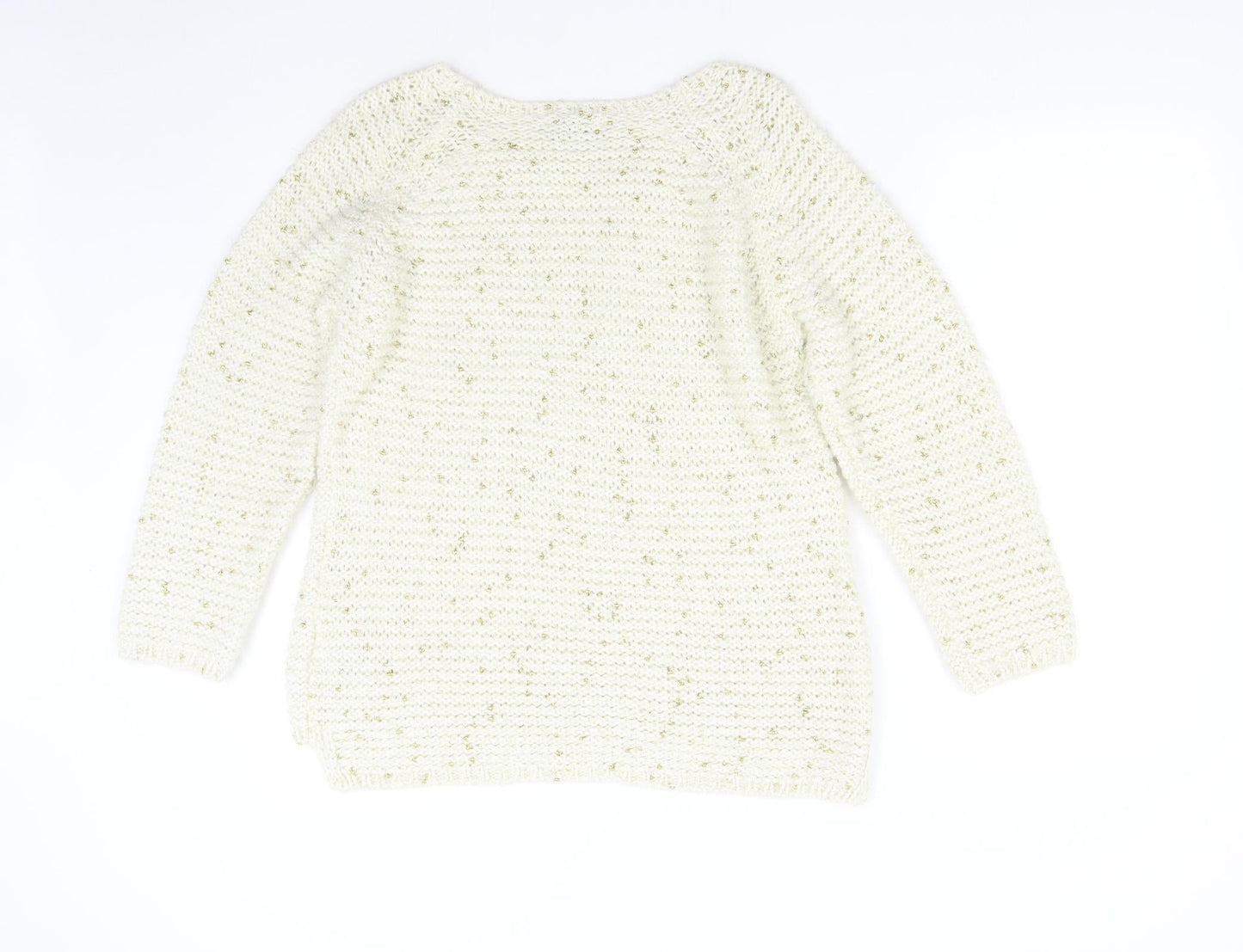 Womens UK Size 16 M&S Beige Pullover Jumper