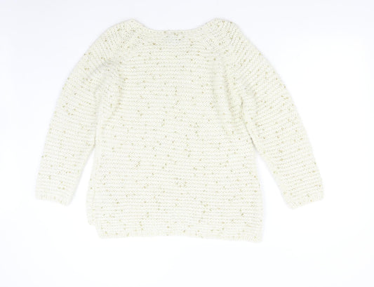 Womens UK Size 16 M&S Beige Pullover Jumper