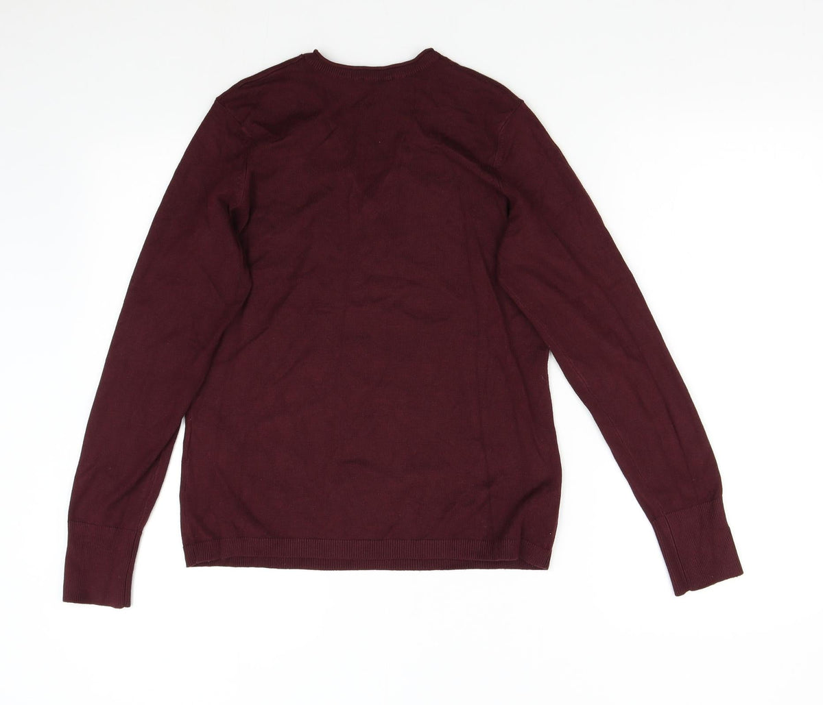 Back view of Charles Vogele women’s red knit jumper, size S