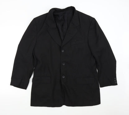 Mens UK Size 42 Woods & Gray Regular Black Suit Jacket