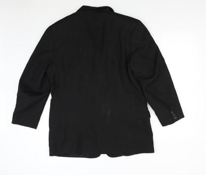 Mens UK Size 42 Woods & Gray Regular Black Suit Jacket