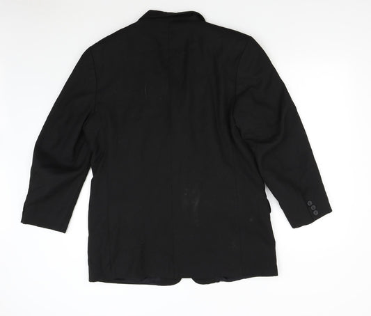 Mens UK Size 42 Woods & Gray Regular Black Suit Jacket