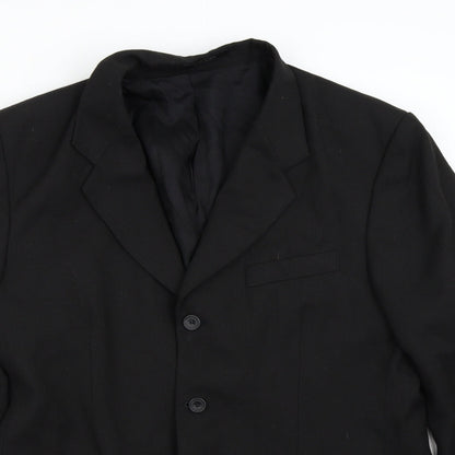 Mens UK Size 42 Woods & Gray Regular Black Suit Jacket