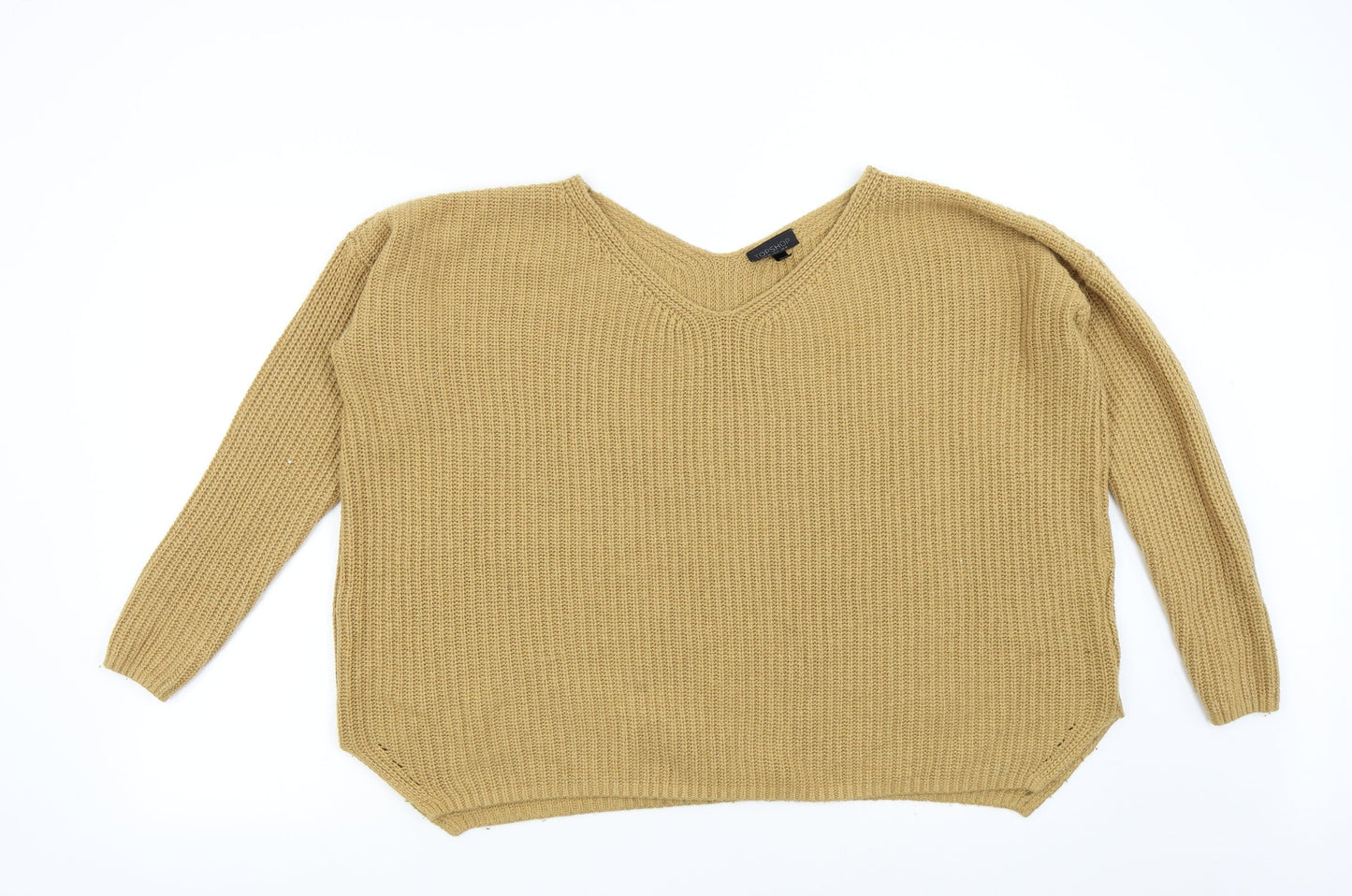 Womens UK Size 8 Topshop Brown Pullover Jumper