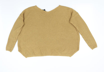 Womens UK Size 8 Topshop Brown Pullover Jumper