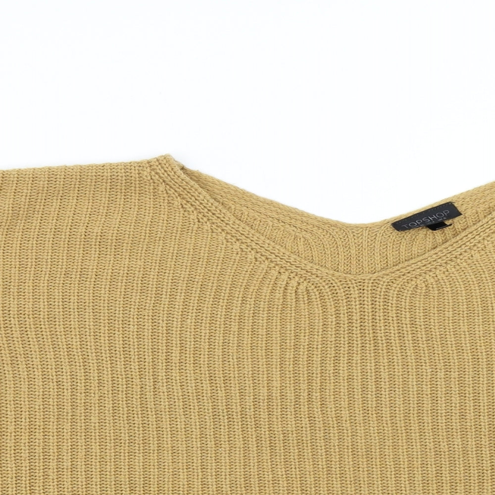 Womens UK Size 8 Topshop Brown Pullover Jumper
