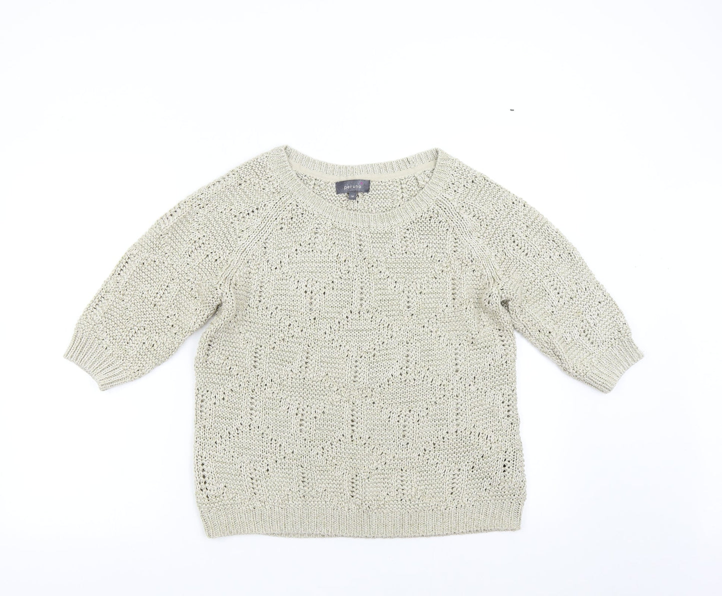 Womens UK Size 14 m&s Gold Pullover Jumper
