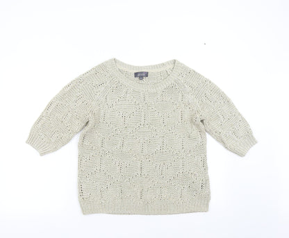 Womens UK Size 14 m&s Gold Pullover Jumper