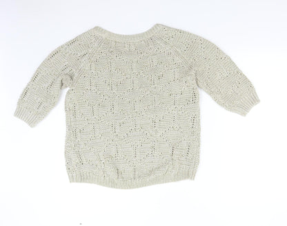 Womens UK Size 14 m&s Gold Pullover Jumper