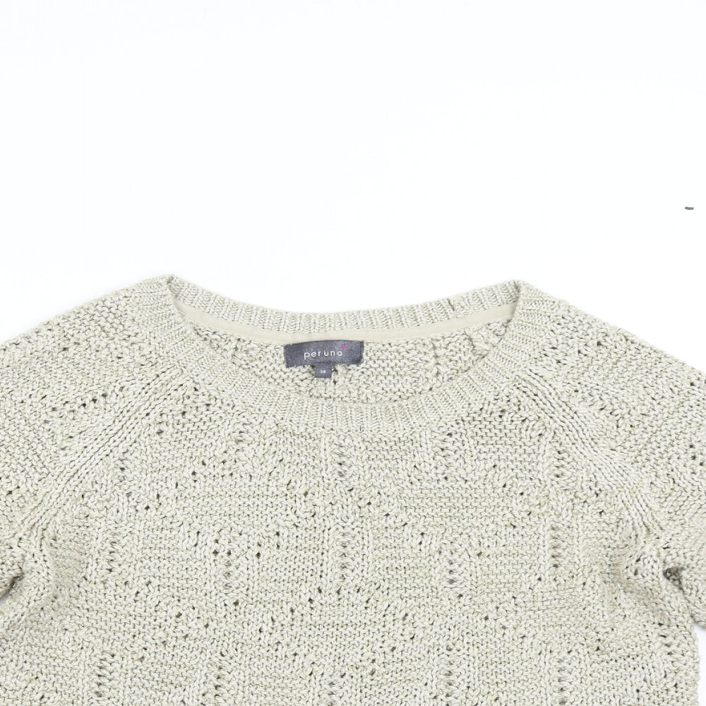 Womens UK Size 14 m&s Gold Pullover Jumper